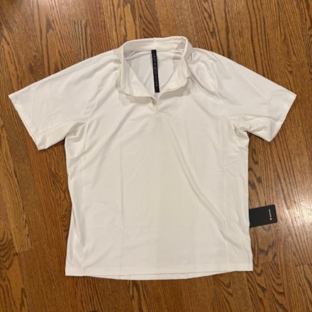 NEW Lululemon Men's White Breathable XXL Stretch Golf Polo NEW WITH TAGS Lulu 2X